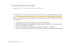 Da lavoce.info - Prof. Cerea - qualche spunto di riflessione utile per il dibattito
“Una questione di equità”
Claudio Goatelli Clesius srl
 