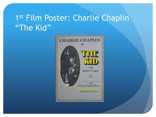 1st Film Poster: Charlie Chaplin
“The Kid”
 