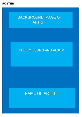 NAME OF ARTIST
TITLE OF SONG AND ALBUM
POSTER
BACKGROUND IMAGE OF
ARTIST
 