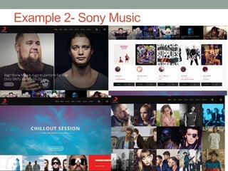 Example 2- Sony Music
 