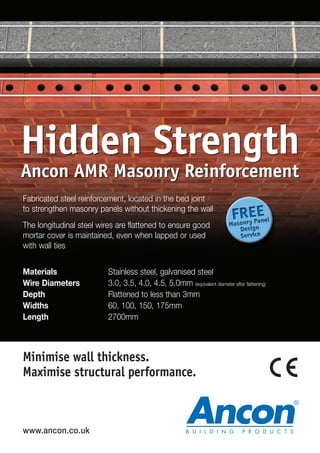 ancon steel to masonry ties