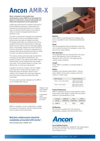 ancon steel to masonry ties