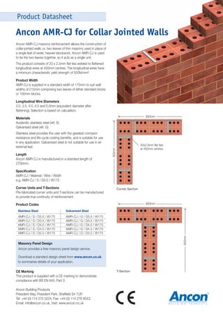 ancon steel to masonry ties