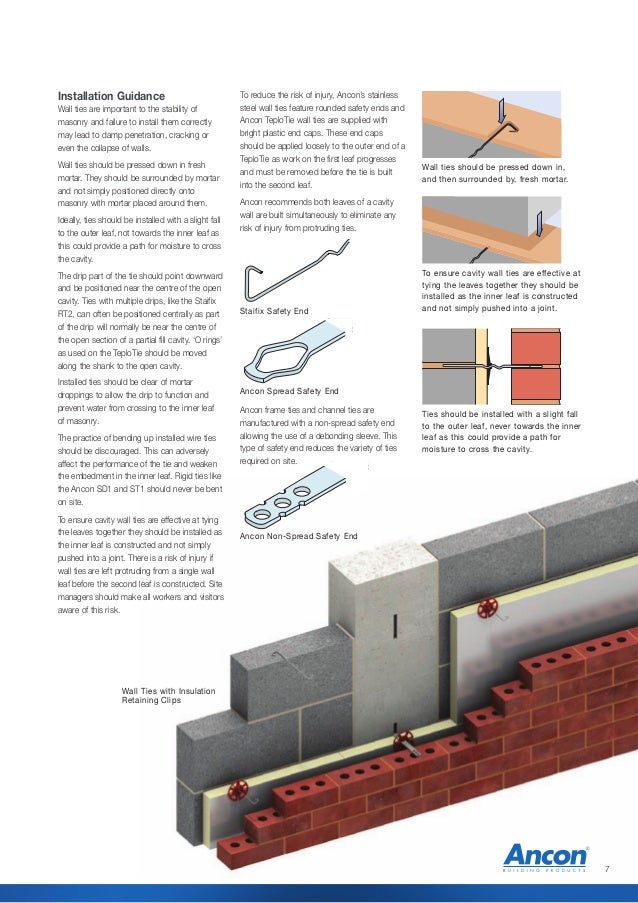 Ancon Wall Ties and Restraint Fixings for Brick, Block and Stone
