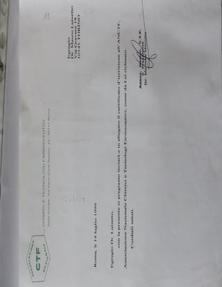 Anctf  luisetto mauro 1996 associazione nazionale chimici e tecnologi farmaceutici certificato iscrizione