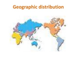Geographic distribution
 
