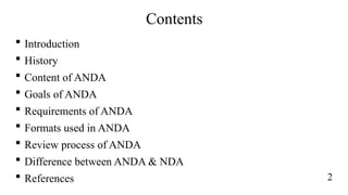 abbreviated new drug application (ANDA) | PPTX