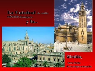 La Catedral de estilo
GÓTICO flamígero.

            y la..




                        Giralda,
                         torre Árabe
                        de la antigua mezquita
 