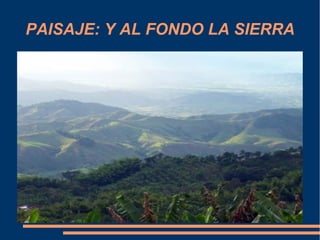 PAISAJE: Y AL FONDO LA SIERRA
 