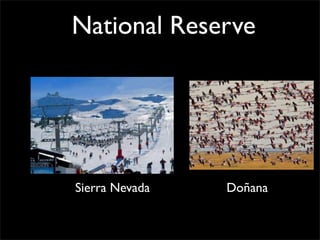 National Reserve
DoñanaSierra Nevada
 