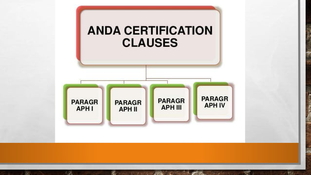 Anda submission and paragraph IV certification | PPTX | Pharmaceutical ...