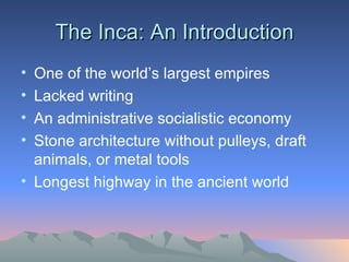 Andean America: Land of the Inca