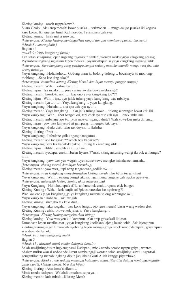 TEKS DRAMA ANDEANDE LUMUT BERBAHASA JAWA