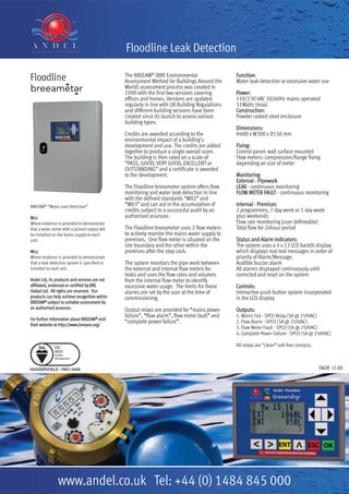 Breeameter Panel Andel – Leak Detection Cables, Panels, Sensors & Systems - Brochure | PDF