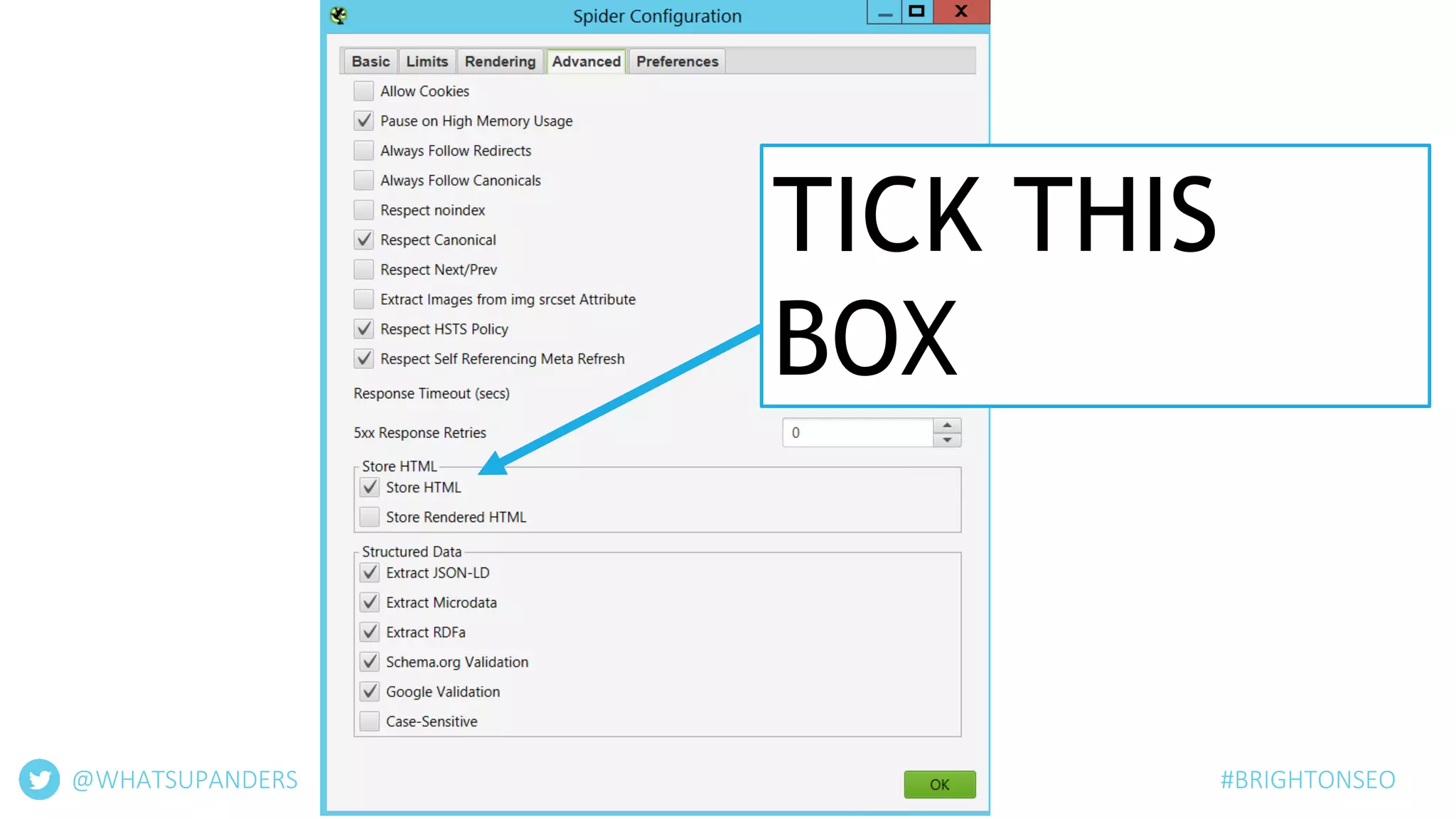 TICK THIS
BOX
#BRIGHTONSEO@WHATSUPANDERS
 