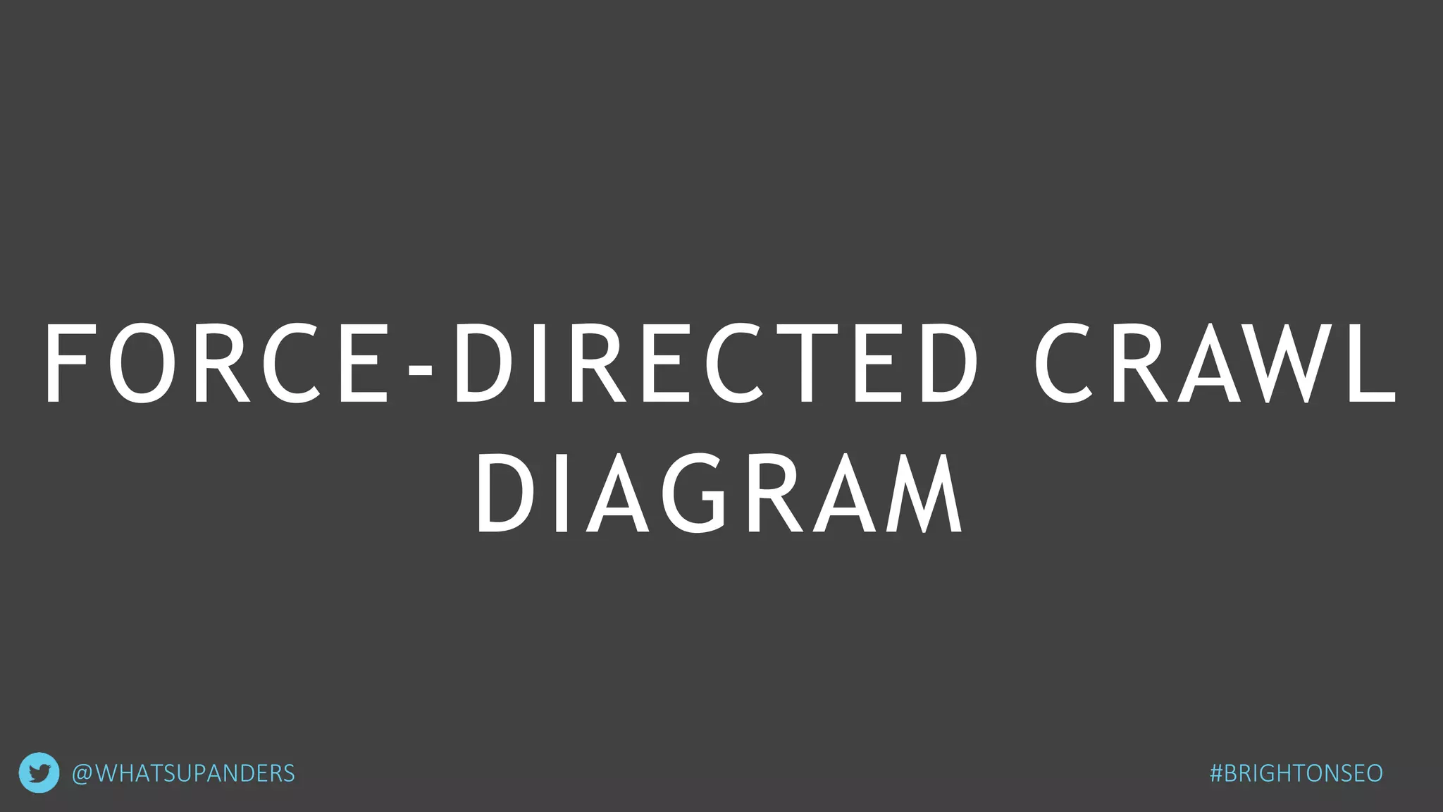 FORCE-DIRECTED CRAWL
DIAGRAM
#BRIGHTONSEO@WHATSUPANDERS
 