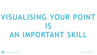 VISUALISING YOUR POINT
IS
AN IMPORTANT SKILL
@WHATSUPANDERS #BRIGHTONSEO
 
