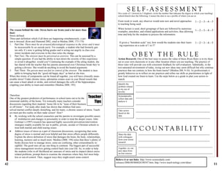 42
Therefore:
One of the greatest predictors of performance in school turns out to be the
emotional stability of the home. Yet ironically many teachers consider
discussions regarding their students’ home life to be “none of their business
or off-limits”. Yet study after study has shown that children find unre-
solved marital conflict deeply disturbing, and for many, a chronic source of stress. Teach-
ers must put this reality on their radar screen! How?
 By working with the school counselors and the parents to investigate possible causes
of misbehavior and changes in personality in order to treat the deeper issues. John
Gottman’s (1997) research has spawned highly successful prevention/intervention
strategies readily available for use in public, private, secular or Christian schools to
treat both marital and child rearing issues.
 Address issues of stress as a part of classroom discussions, recognizing that some
degree of stress is normal and even helpful and that stress effects people differently.
Explain the above definition of stress that damages the brain, the body, relationships,
learning, memory and so much more. Medina (2008, 194) notes that there’s plenty of
books discuss how to manage stress; some are confusing, other extraordinarily in-
sightful. The good ones all say one thing in common: The biggest part of successful
stress management involves getting control back into your life. So, in order to help
the students (who in all likelihood are unaware of stress and its impact) detect stress-
related problems, prompt them to examine the situations where they feel most help-
less or out-of-control. Then, suggest ways they might assert some control.
The reason behind the rule: Stress hurts our brain (and a lot more than
that)
Stress defined:
Three-part definition which if all three are happening simultaneously, a per-
son is stressed. (Kim and Diamond 2002, cited in Medina 2008, 173-174)
1. Part One: There must be an aroused physiological response to the stress and it must
be measureable by an outside party. For example, a student who had formerly got-
ten only A’s now is getting failing grades and is acting out angrily in class over
minor incidents and everyone in the class notes the change.
2. Part Two: The stressor must be perceived as aversive. This can be assessed by a
simple question: If you had the ability to turn down the severity of this experience
or avoid it altogether, would you? Continuing the example of the ailing student, she
has shared with the teacher that her parents announced over Christmas break they’re
getting a divorce. She would do anything to avoid the heated arguments.
3. Part Three: The person must not feel in control of the stressor. The student is inca-
pable to bringing back the “good old happy days” as hard as she tries.
When this trinity of components can be found all together, you will have clinically meas-
ureable stress! Under chronic stress, adrenaline creates scars in your blood vessels that
can cause a heart attack or stroke, and cortisol damages the cells of the hippocampus,
crippling your ability to learn and remember (Medina 2008, 195).
Teacher
Tips
11
Action Research: One of the best ways to assess the value of these Brain Rules is to try them
out in your own classroom or in any other location where you are teaching. The practice of
these rules will provide you with consistent feedback for self-evaluation. Admittedly, in the
test-saturated environment of today, trying out new ideas may seem difficult but why continue
practices that run contrary to how the brain learns? (Medina 208, 9-10). As professionals it
greatly behooves us to reflect on our practices and refine our skills as practitioners in light of
how God created our brain to learn. Use the steps below as a guide to plan your action re-
search.
S E L F - A S S E S S M E N T
1—2—3—4—5
When lecture is used, short groupings of facts are followed by numerous
examples, anecdotes, and related applications and activities, thus allowing
time and help for the students to process the information.
From week to week, any observer would note new and novel approaches
to teaching being used.
If given a “boredom scale” test, how would the students rate their learn-
ing experience on a scale of 1 to 5?
On a scale of 1 (lowest) to 5 (highest), circle the number that indicates the degree to which your teaching/
school/church does the following. Connect the dots to see a profile of where you are at.
1—2—3—4—5
1—2—3—4—5
O B E Y T H E RU L E
A C C O U N T A B I L I T Y
Identify the
problem related
to my use of
novelty
_____________________________________________________
_____________________________________________________
Systematically
collect data and
analyze it
Take action
based on the
data
_____________________________________________________
_____________________________________________________
_____________________________________________________
_____________________________________________________
_____________________________________________________
_____________________________________________________
Share the data
with colleagues
from your action
research
Together, try out
new ideas from
on-line sources
___________________________________________________
___________________________________________________
_____________________________________________________
_____________________________________________________
Believe it or not links: http://www.sciencedaily.com/
releases/2006/08/060826180547.htm; http://www.teach-nology.com/ideas/
 