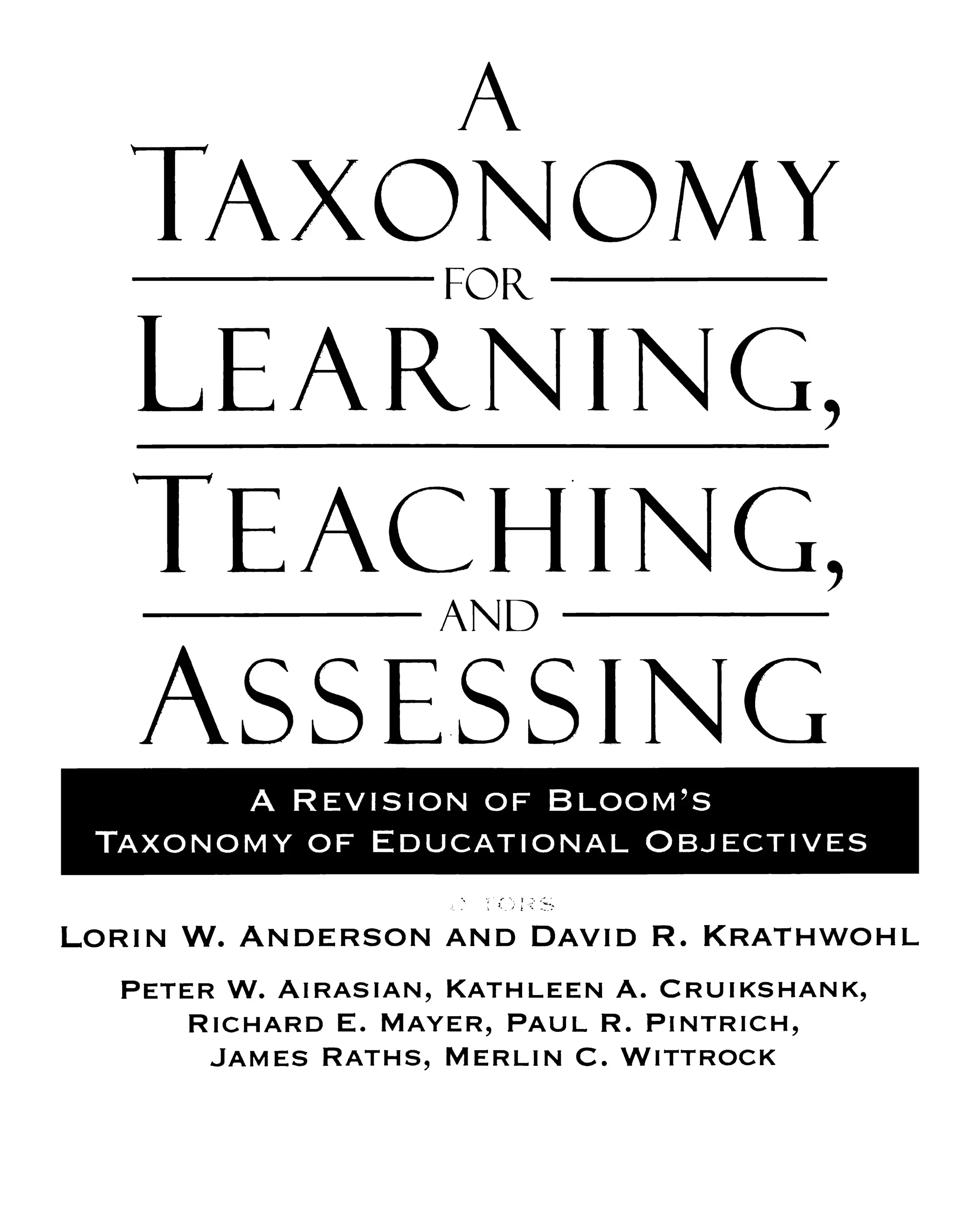Anderson-Krathwohl - A taxonomy for learning teaching and