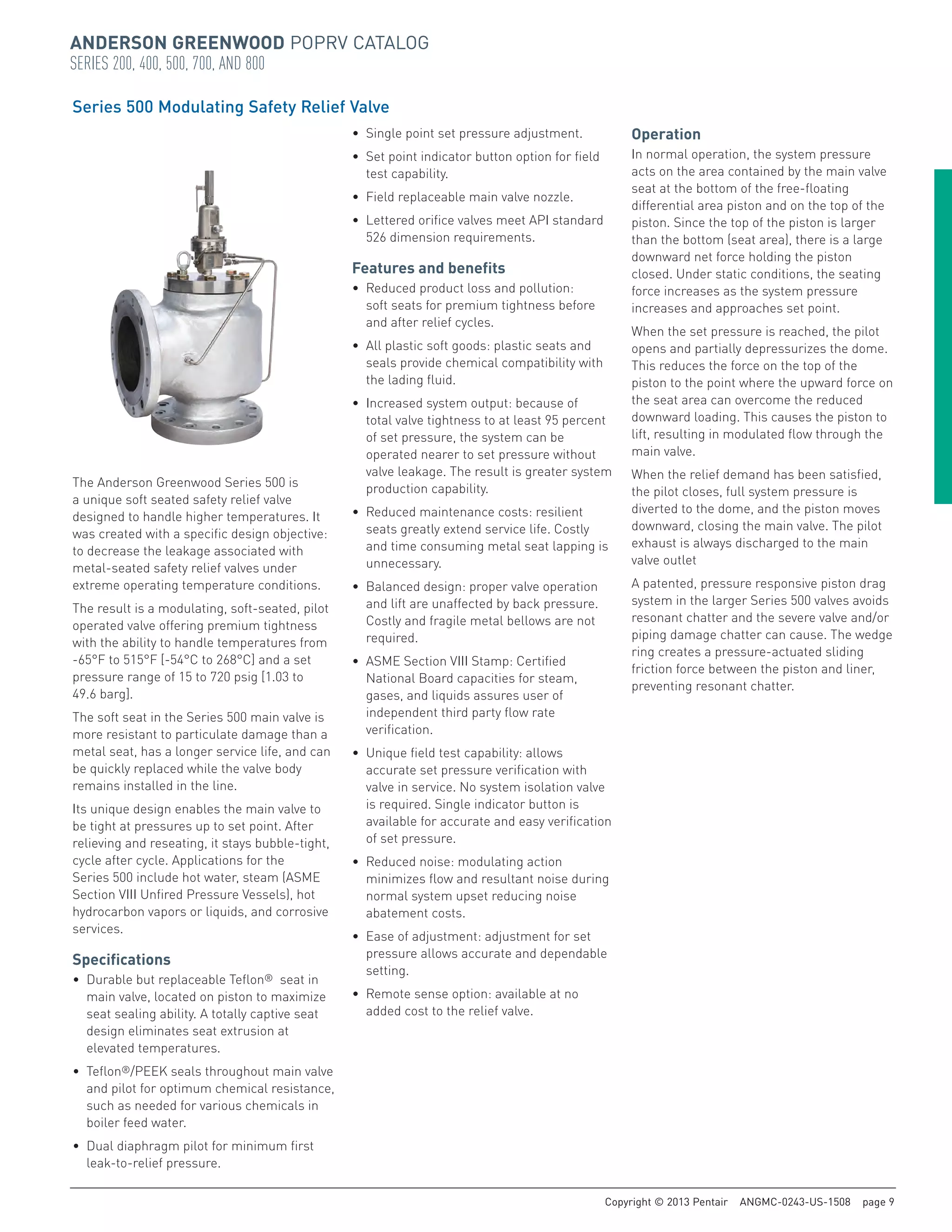 Anderson Greenwood Pilot Operated Pressure Relief Valves PDF