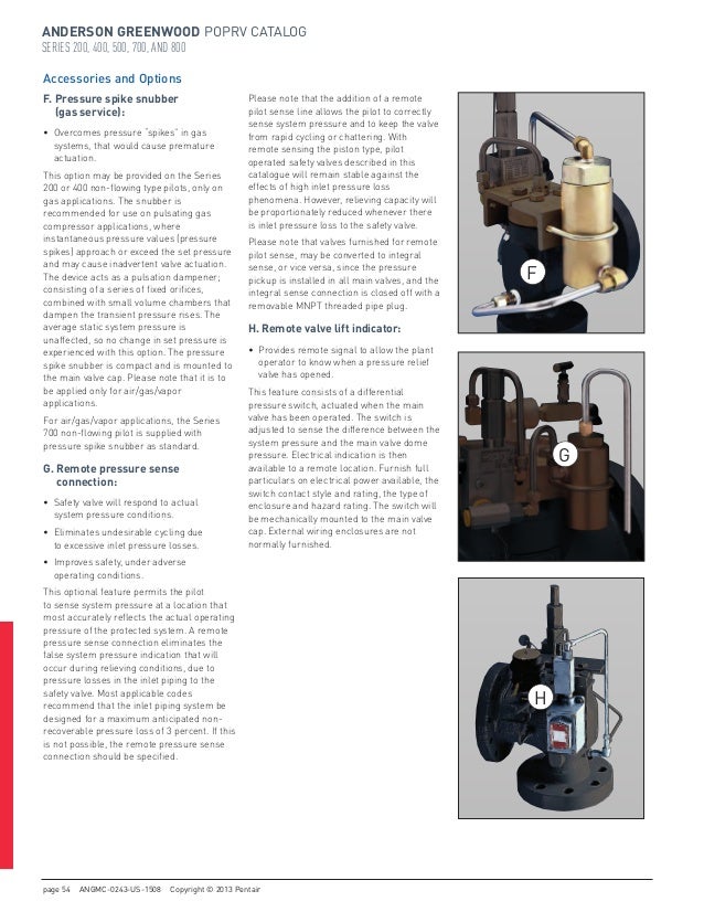 Anderson Greenwood Pilot Operated Pressure Relief Valves