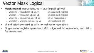 Vector Bitmask Register Rename Andes RISC-V vector extension demystified-tutorial | PDF