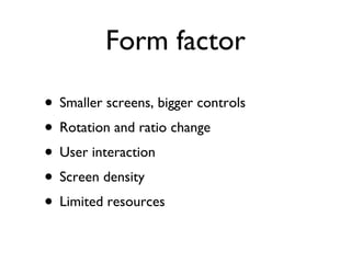 Designing for the mobile form factor | PPT