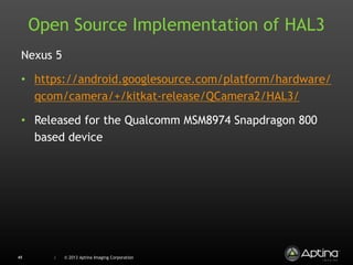 Hidden Camera 3 APIs in Android 4.4 (KitKat) | PPTX