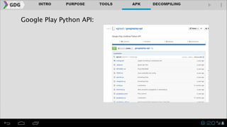 Google Play Python API:

 