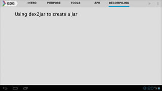 Using dex2jar to create a Jar

 