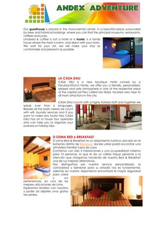 Andex adventure hotels lima