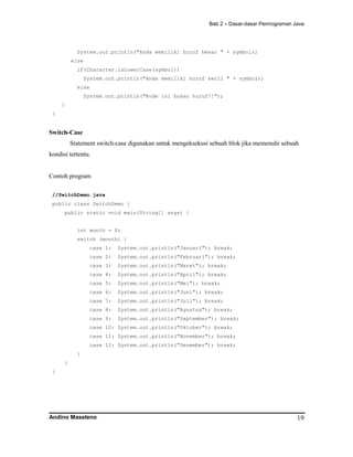 Andino Maseleno - Modul Java | PDF