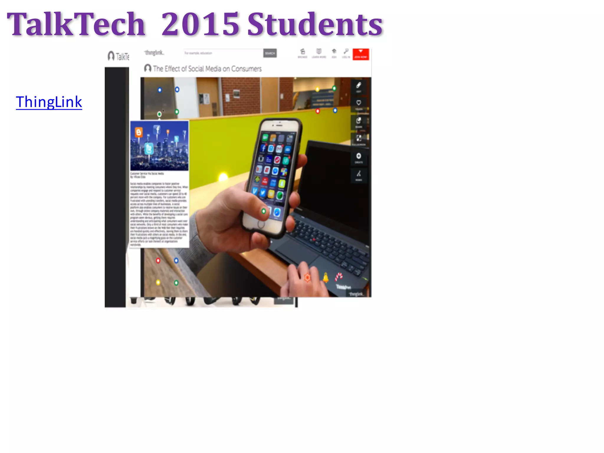 ThingLink
TalkTech 2015	Students
 
