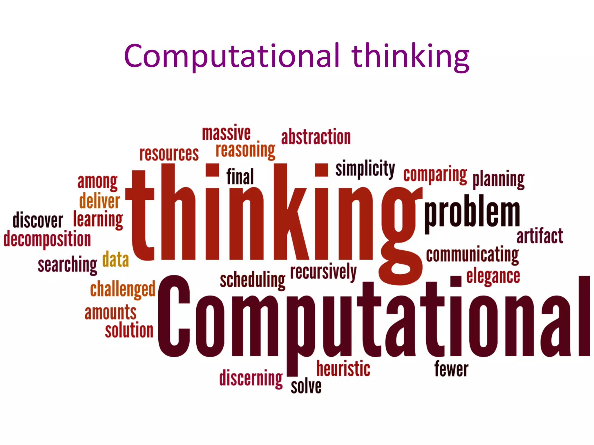 Computational	thinking
 