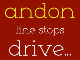 andon
line stops
drive...
 