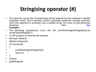 # And ## operators in c | PPT