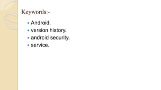 Android OS PPT | PPTX