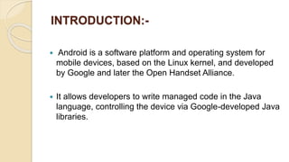 Android OS PPT | PPTX