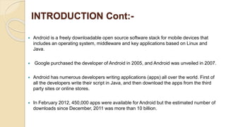 Android OS PPT | PPTX