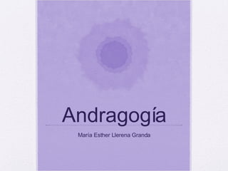 Andragogía María Esther Llerena Granda 