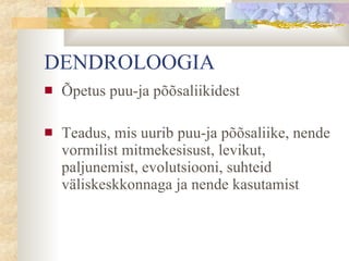 dendroloogia | PPT