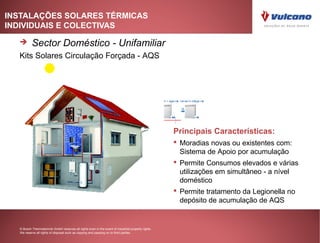 INSTALAÇÕES SOLARES TÉRMICAS
INDIVIDUAIS E COLECTIVAS

         Sector Doméstico - Unifamiliar
  Kits Solares Circulação Forçada - AQS




                                                                                                    Principais Características:
                                                                                                     Moradias novas ou existentes com:
                                                                                                      Sistema de Apoio por acumulação
                                                                                                     Permite Consumos elevados e várias
                                                                                                      utilizações em simultâneo - a nível
                                                                                                      doméstico
                                                                                                     Permite tratamento da Legionella no
                                                                                                      depósito de acumulação de AQS


  © Bosch Thermotechnik GmbH reserves all rights even in the event of industrial property rights.
  We reserve all rights of disposal such as copying and passing on to third parties.
 