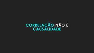 CORRELAÇÃO NÃO É
CAUSALIDADE
 