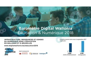 Constats et recommandations du Baromètre Digital Wallonia consacré aux usages numériques des enseignants
