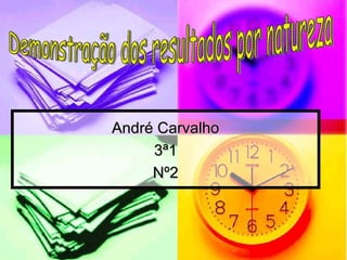 André Carvalho 3ª1 Nº2 Demonstração dos resultados por natureza 
