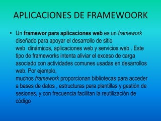 Objetivos del .NET FrameworkEl .NET Framework fue diseñado para satisfacer los siguientes objetivos:  Basado en estándares y prácticas Web El .NET Framework soporta totalmente las tecnologías existentes deInternet, incluyendo Hypertext Markup Language (HTML), XML, SOAP, Extensible Stylesheet Language for Transformations (XSLT), Xpath y otrosestándares Web. El .NET Framework promueve la creación de servicios Web débilmente conectados y sin estado.