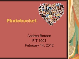 Photobucket Andrea Borden FIT 1001 February 14, 2012 