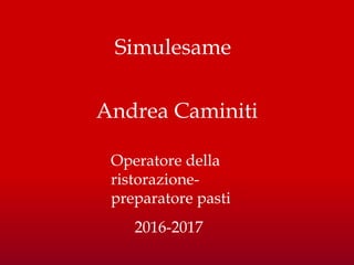 Andrea Caminiti
Operatore della
ristorazione-
preparatore pasti
Simulesame
2016-2017
 