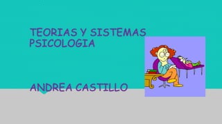TEORIAS Y SISTEMAS 
PSICOLOGIA 
ANDREA CASTILLO 
 
