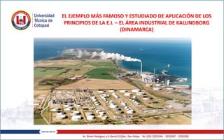 EL EJEMPLO MÁS FAMOSO Y ESTUDIADO DE APLICACIÓN DE LOS
PRINCIPIOS DE LA E.I. – EL ÁREA INDUSTRIAL DE KALUNDBORG
(DINAMARCA)
 